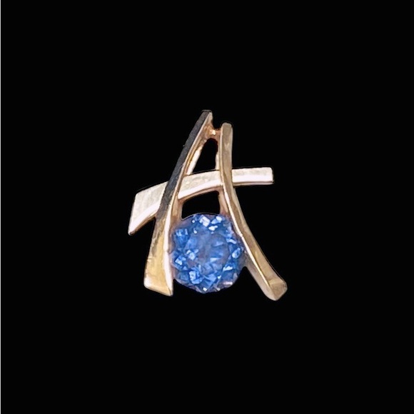 14K Solid Gold “STRELL” Slide Pendant - Two-Tone Yellow White Gold - Vintage. - Picture 8 of 12